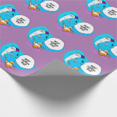 genie van de lamp grappige cartoon cadeaupapier (Hoek)