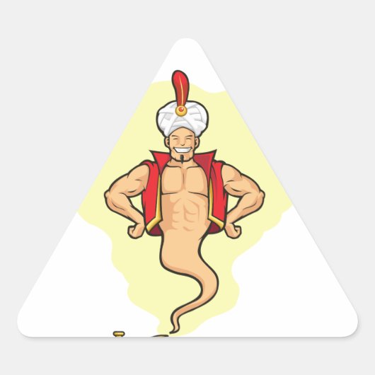 Genie verschijnen van Magic Lamp Sticker (Voorkant)