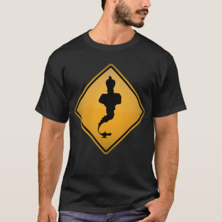 Genie-waarschuwingsbord T-shirt
