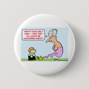 genie wish california meisjes ronde button 5,7 cm