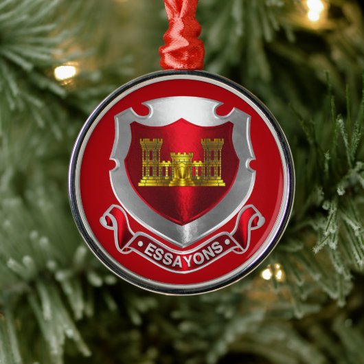GENIEKORPS  Kerstmis Metalen Ornament (Boom)