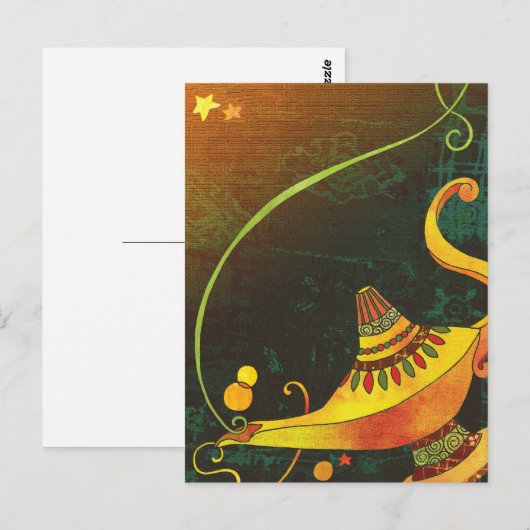 Genie's Lamp Briefkaart (Voorkant / Achterkant)