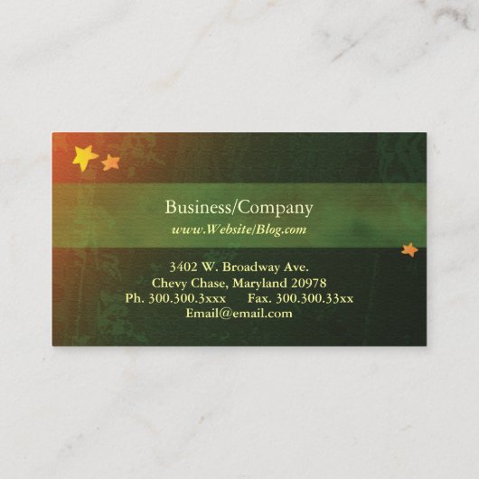 Genie's Lamp Event Planner Visitekaartje (Achterkant)