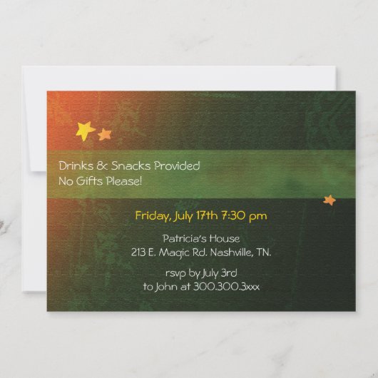 Genie's Lamp Magische Verjaardagsfeest Kaart (Achterkant)