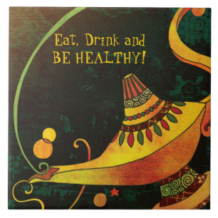 Genie's Magic Lamp Fantasy Domestic Goddess Trivet Tegeltje