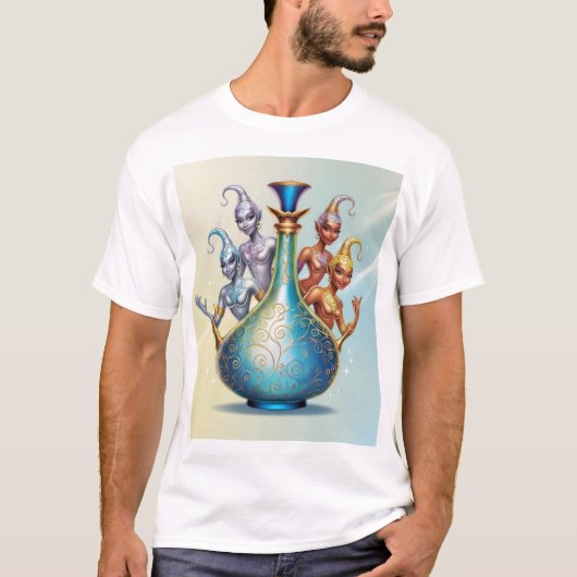 Genies Unleashed: Magie uit de fles T-shirt (Voorkant)