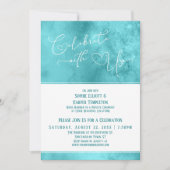 Geniet alleen van ons hart en Blauwgroen ontvangst Kaart (Voorkant)