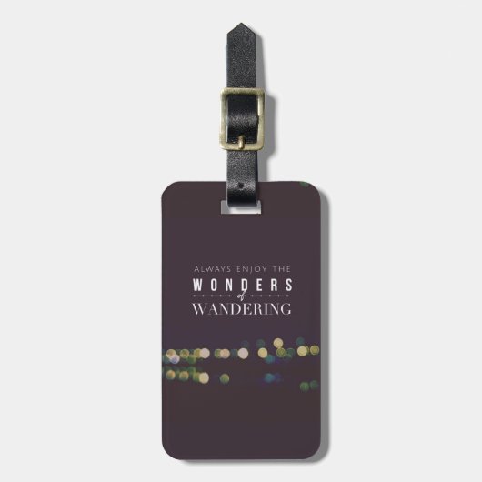 Geniet altijd van de WondersWandering/Reizigers Bagagelabel (Voorkant verticaal)