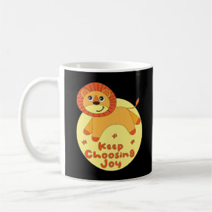 Geniet blijft kiezen van de blijdschap Kawaii lion Koffiemok