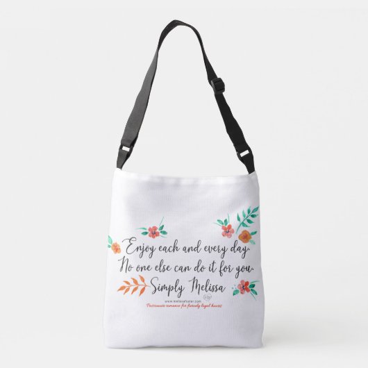 Geniet elke dag van een witte crossover tas (Achterkant)