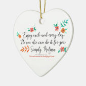 Geniet elke dag van hartvormig ornament (Links)
