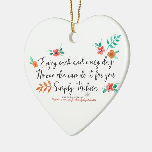 Geniet elke dag van hartvormig ornament (Links)
