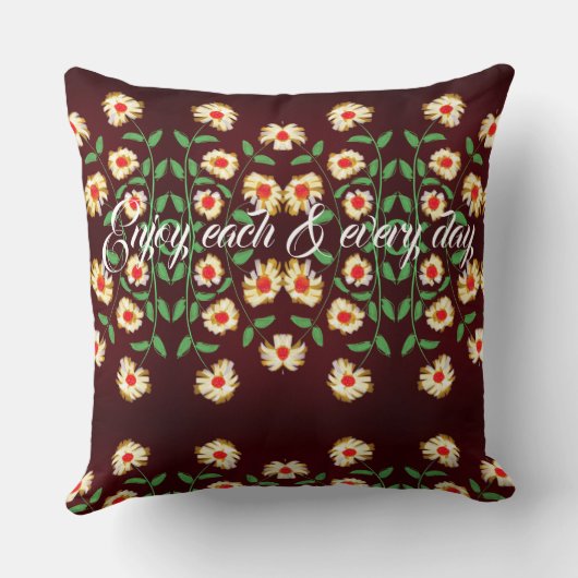 Geniet elke dag van kussen (Achterkant)