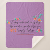 Geniet elke dag van lila sherpa deken (Voorkant)