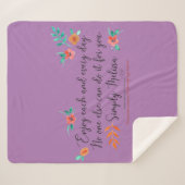 Geniet elke dag van lila sherpa deken (Voorkant (horizontaal))