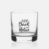 Geniet en ontspan whisky glas (Voorkant)