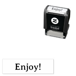 Geniet ervan! Sjabloon voor productverpakking voor Zelfinktende Stempel