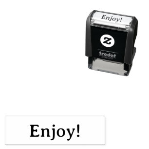 Geniet ervan! Sjabloon voor productverpakking voor Zelfinktende Stempel