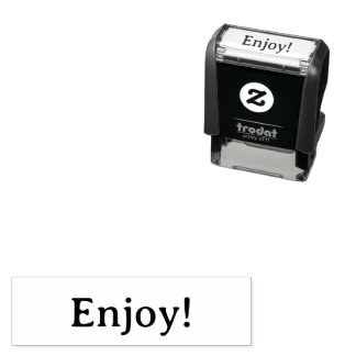 Geniet ervan! Sjabloon voor productverpakking voor Zelfinktende Stempel