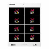 Geniet gewoon van bier etiket (Full Sheet)