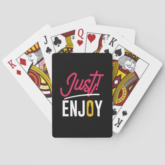 Geniet gewoon van bier pokerkaarten (Achterkant)