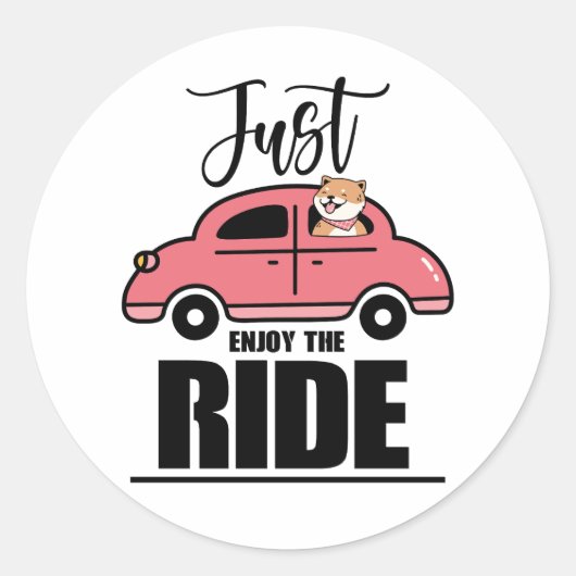 Geniet gewoon van de Ride Ronde Sticker (Voorkant)
