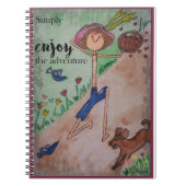 Geniet gewoon van het avontuur notitieboek (Voorkant)