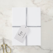 Geniet | Minimale typografie op maat Cadeaulabel (Met Touw)