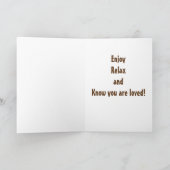 GENIET, ONTSPAN EN WEET DAT JE VAN JE VERJAARDAG H KAART (Binnen)