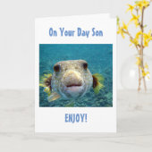 GENIET, ONTSPAN EN WEET DAT JE VAN JE VERJAARDAG H KAART (Gele Bloem)