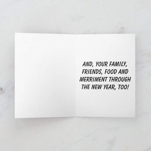 GENIET OOK HET HOLIDAY EN HET NIEUWE JAAR FEESTDAGEN KAART (Binnen)