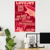 Geniet op een dag van plezier poster (Thuiskantoor)