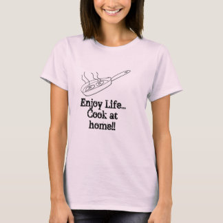 Geniet thuis van levensechte koken t-shirt