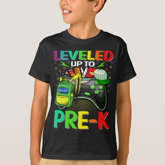 Geniet tot gamer voor het eerst naar school t-shirt (Voorkant)