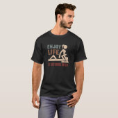 Geniet vaker van het leven t-shirt (Voorkant volledig)