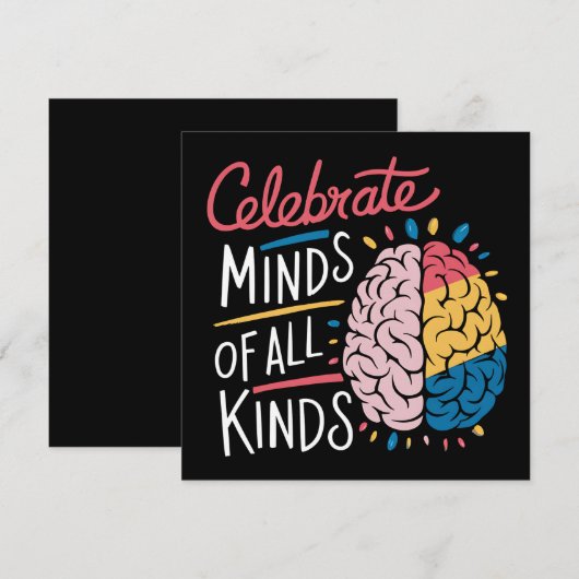 Geniet van alle vormen van autisme kaart (Voorkant / Achterkant)