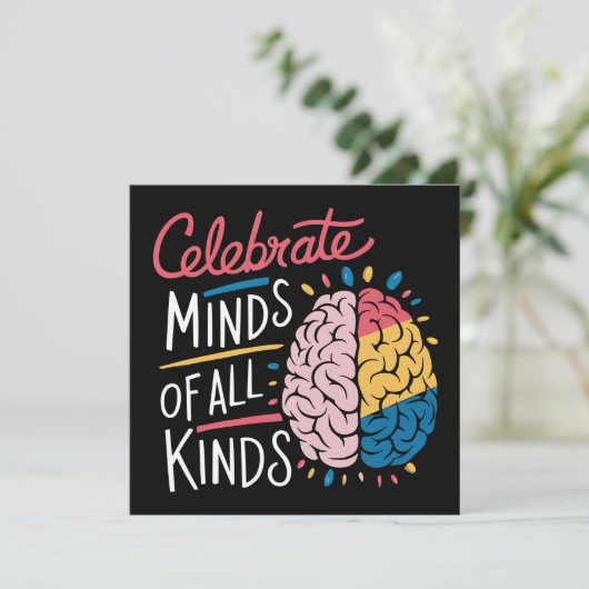 Geniet van alle vormen van autisme kaart (Staand voorkant)