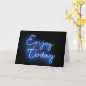 Geniet van Art Today Typografisch Afbeelding dat W Kaart (Gele Bloem)