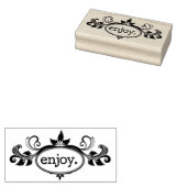 Geniet van bloeiende rubberen kunststempel Rubberstempel (Gestempeld)