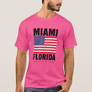 Geniet van Cool Miami Florida met de Amerikaanse v T-shirt