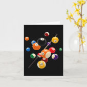 Geniet van Cool Pool biljart spel Novelty Graphic Kaart (Gele Bloem)
