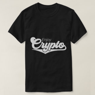 Geniet van Crypto Minimalistische Vormgeving T-shirt