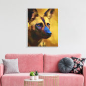 Geniet van de Afrikaanse wilde hond kunst Canvas Afdruk (Insitu (Woonkamer))