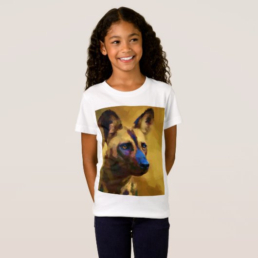 Geniet van de Afrikaanse wilde hond kunst T-shirt (Voorkant volledig)