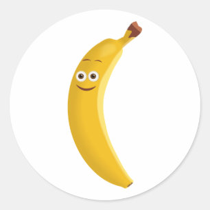 Geniet van de Banaan Ronde Sticker