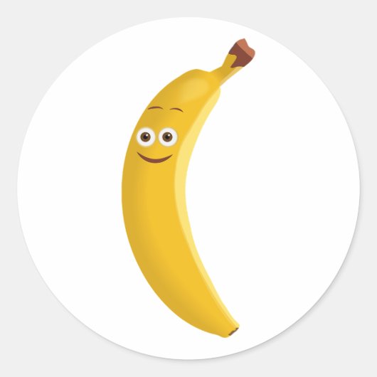 Geniet van de Banaan Ronde Sticker (Voorkant)