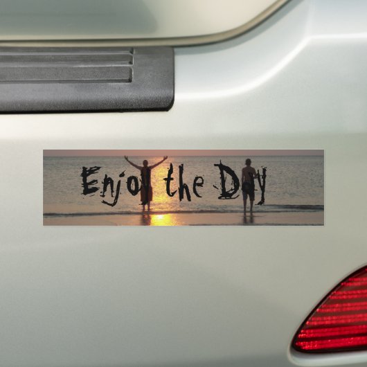 Geniet van de Bumpersticker op de dag (Op auto)