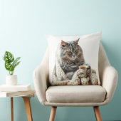 Geniet van de Cat Winter Tea Kussen (Stoel)