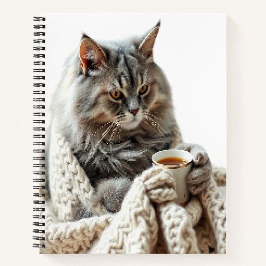 Geniet van de Cat Winter Tea Notitieboek (Voorkant)