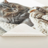 Geniet van de Cat Winter Tea Sherpa Deken (3/4)